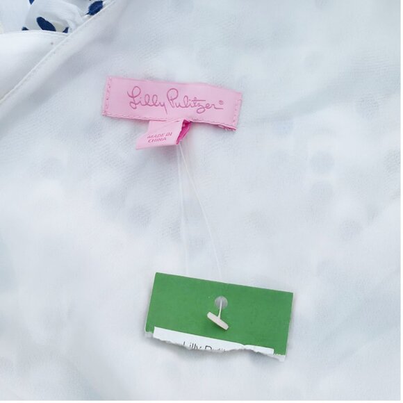 Lilly Pulitzer Madelina Ruffle Dress Bennet Blue Polka Dot - Picture 8 of 11